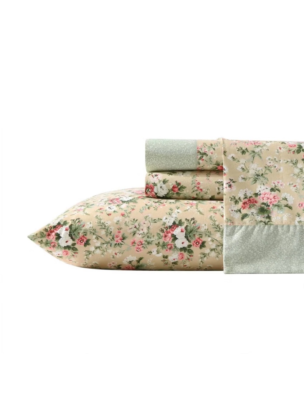 NEW IN PACKAGE Laura Ashley Queen Sheet Set Serene Dream Brown